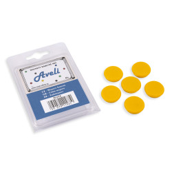 Set magnetov AVELI, žltá farba