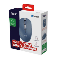 Trust Ozaa/Kancelárska/Optická/Pre pravákov/3 200 DPI/USB+BT/Modrá