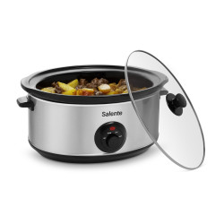 Salente HotPot, pomalý hrniec, 6,5 l, manuálne ovládanie, nerez