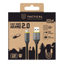Tactical Fast Rope Aramid 2.0 Cable USB-A/USB-C 0.3m