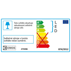 EMOS - LED STOLNÁ LAMPA EDDY ČIERNA