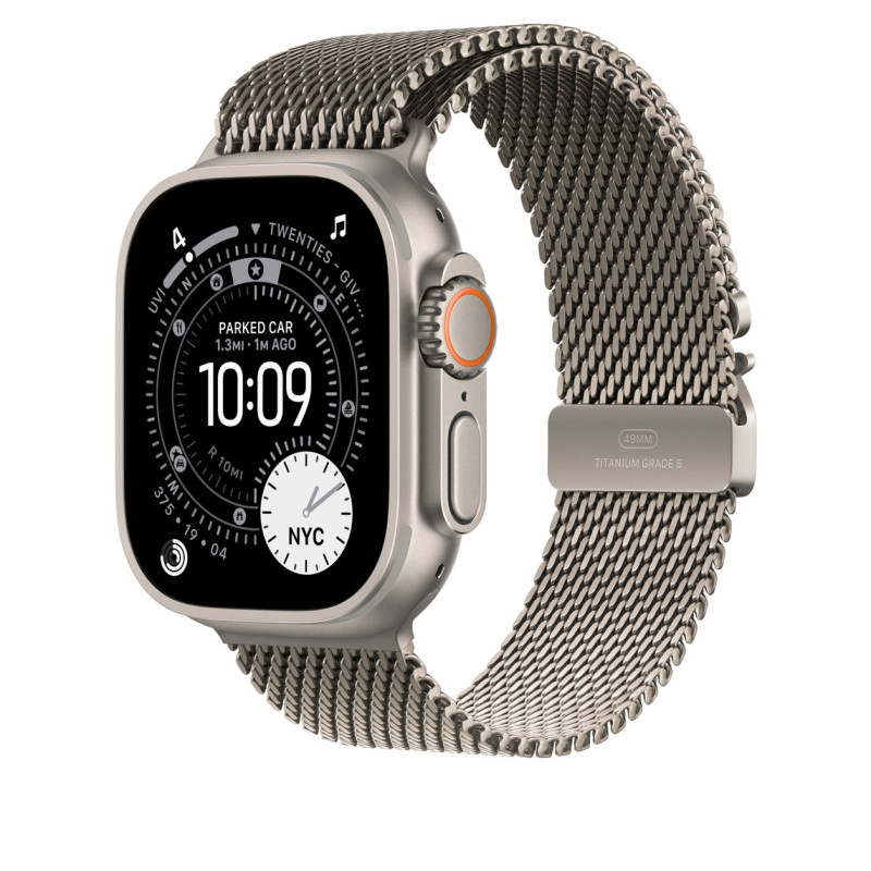APPLE - Watch Acc/49/Natural Titanium Milanese Loop - M