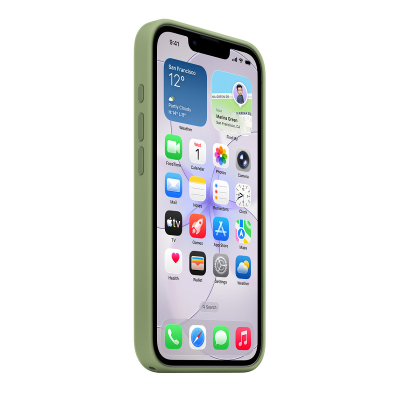 APPLE - iPhone 17e Silicone Case with MS – Light Moss / SK