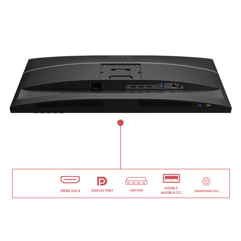AOC/U27E4CV/27''/IPS/4K UHD/60Hz/4ms/Čierna/5R