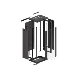 LANBERG RACKOVÁ SKRIŇA 19'' NÁSTENNÁ 27U/600X450 (FLAT PACK) S PRESKLENÝMI DVERMI ČIERNA V2