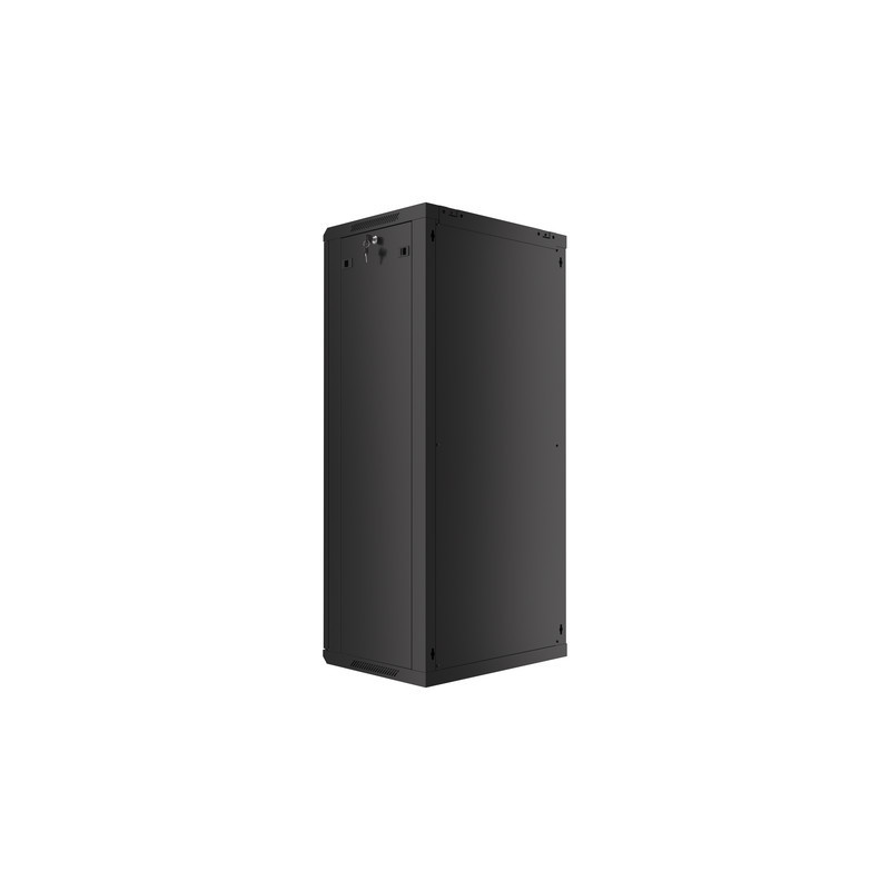 LANBERG RACKOVÁ SKRIŇA 19'' NÁSTENNÁ 27U/600X450 (FLAT PACK) S PRESKLENÝMI DVERMI ČIERNA V2