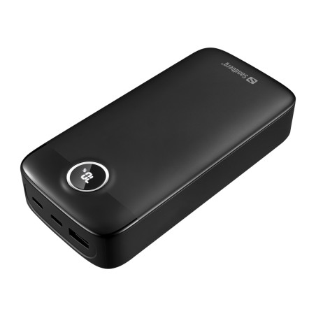 NONAME - Sandberg SemiSolidState Powerbank 20000 mAh PD20W, kompaktná powerbanka, čierna