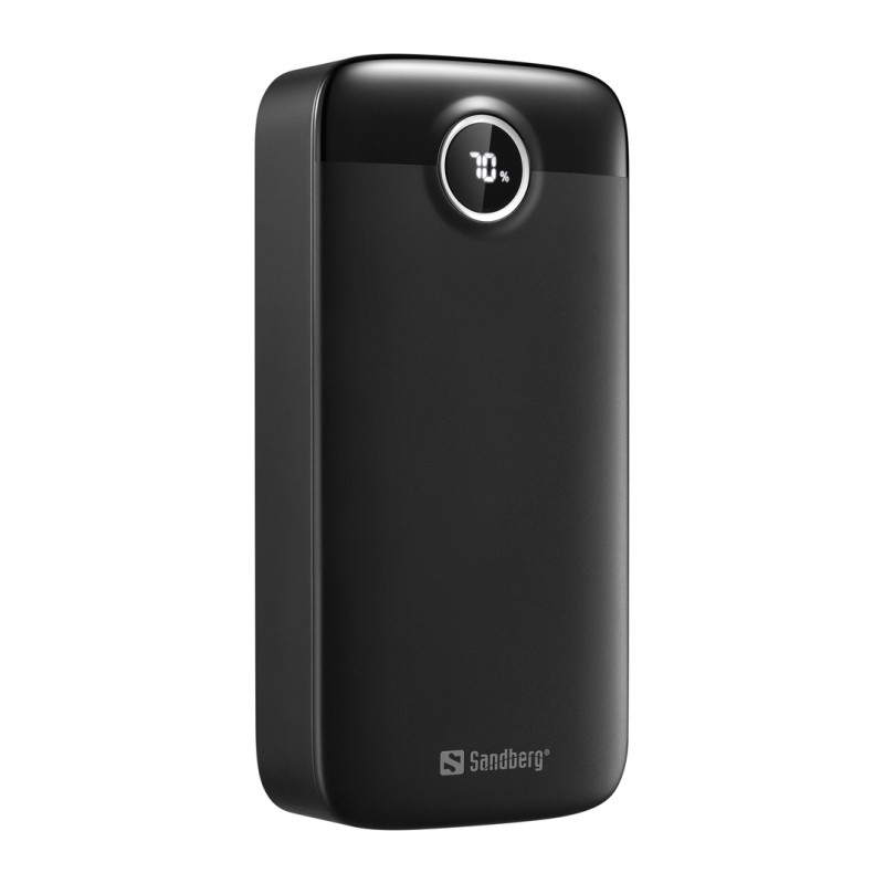 NONAME - Sandberg SemiSolidState Powerbank 20000 mAh PD20W, kompaktná powerbanka, čierna