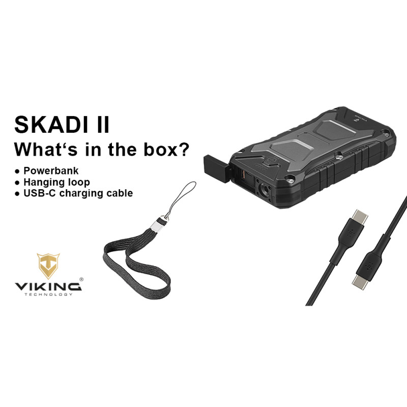 Outdoorová powerbanka Viking SKADI II/Output: 1xUSB-C, 2xUSB-A/Wireless charge 15W max/20000mAh