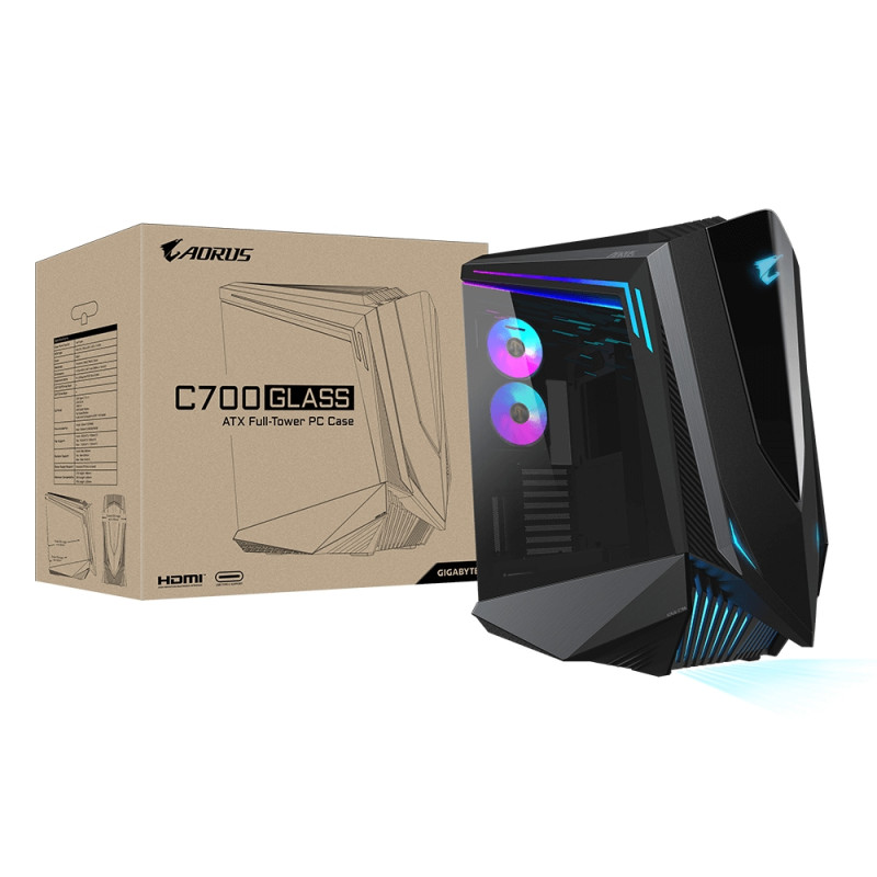 GIGABYTE AORUS C700/Big Tower/Transpar./Čierna