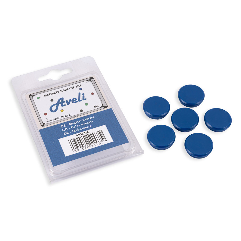 Set magnetov AVELI, modrá farba