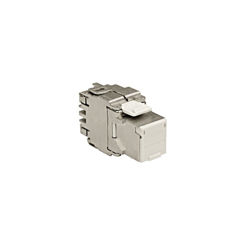 SCHRACK - Keystone modul RJ45 tienený, 10 Gb, trieda Ea, 4PPoE