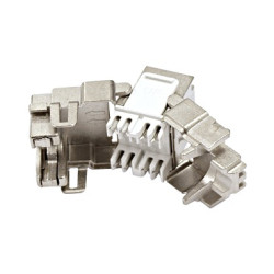 SCHRACK - Keystone modul RJ45 tienený, 10 Gb, trieda Ea, 4PPoE