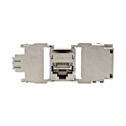 SCHRACK - Keystone modul RJ45 tienený, 10 Gb, trieda Ea, 4PPoE