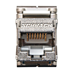 SCHRACK - Keystone modul RJ45 tienený, 10 Gb, trieda Ea, 4PPoE