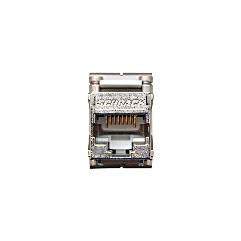 SCHRACK - Keystone modul RJ45 tienený, 10 Gb, trieda Ea, 4PPoE