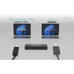 i-tec Universal 5x 4K Display Docking Station, Power Delivery 100W