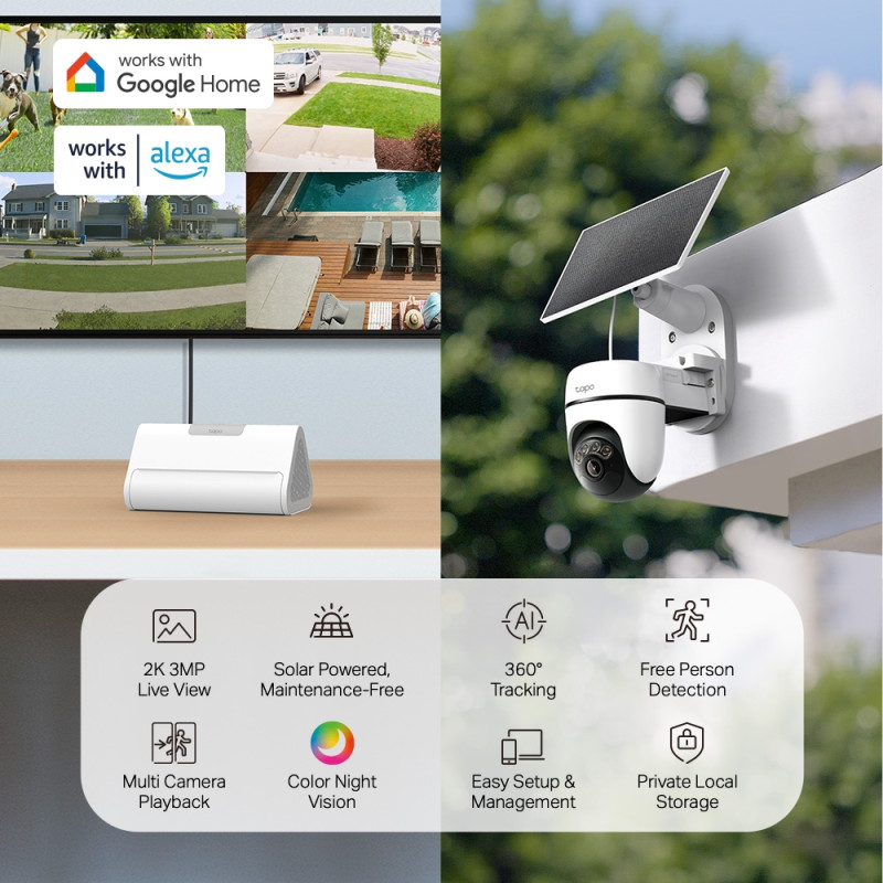 TP-LINK - Tapo HB112 Solárna kamera 2K dual (sada 2 kamer)