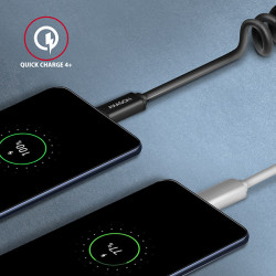 AXAGON BUCM-CM10TB, TWISTER kábel USB-C -- USB-C, 0.6m, USB 2.0, PD 60W 3A, ALU, tpe, čierny