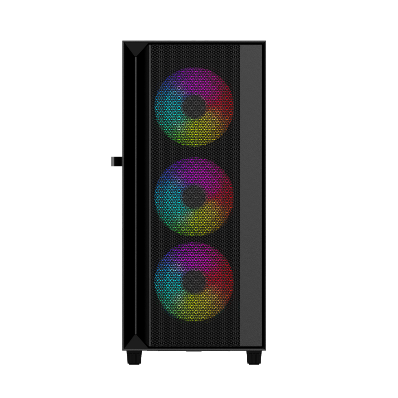 Gembird Fornax 4000 ARGB/Midi Tower/Transpar./Čierna