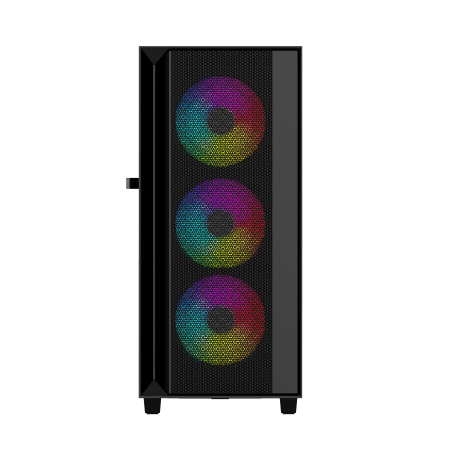 Gembird Fornax 4000 ARGB/Midi Tower/Transpar./Čierna