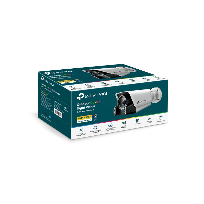 TP-LINK - VIGI VIGI C340S(4mm) 4MP ColorPro, Bullet NetwCam