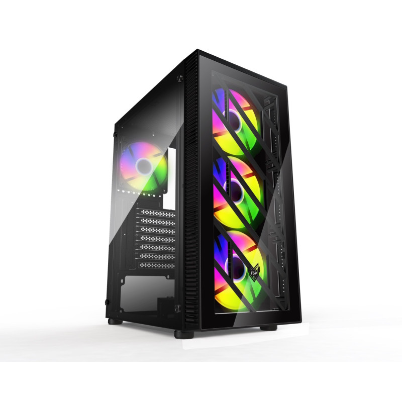 FSP CMT192/Midi Tower/Transpar./Čierna