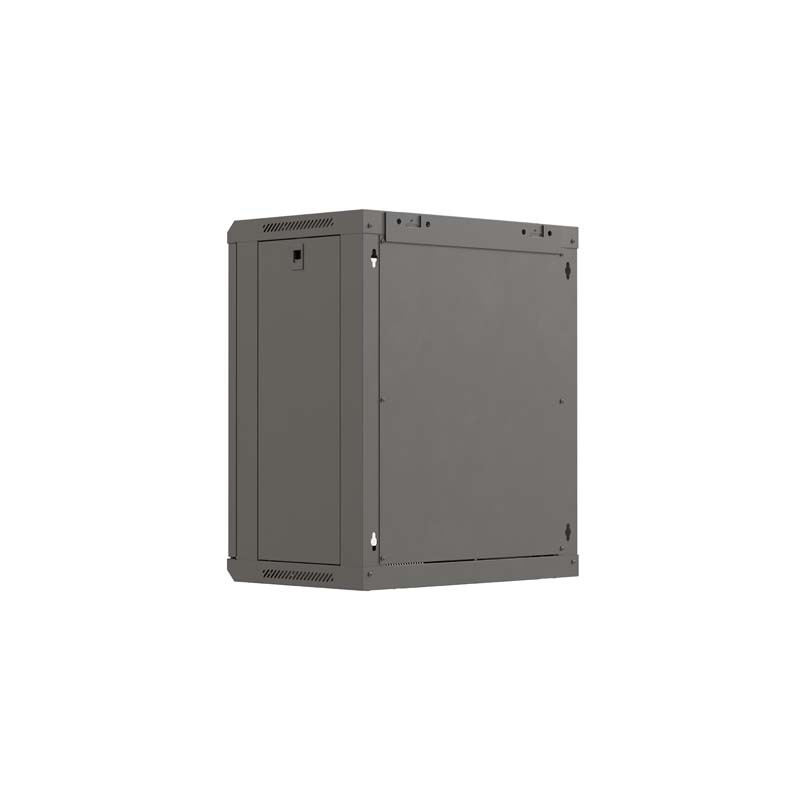LANBERG 19'' RACKOVÁ SKRIŇA PRO MONTÁŽ NA STENU 12U/540X350 (PLOCHÉ BALENIE) S PROSKLENÝMI DVERMI ČIERNA