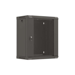LANBERG 19'' RACKOVÁ SKRIŇA PRO MONTÁŽ NA STENU 12U/540X350 (PLOCHÉ BALENIE) S PROSKLENÝMI DVERMI ČIERNA