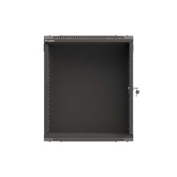 LANBERG 19'' RACKOVÁ SKRIŇA PRO MONTÁŽ NA STENU 12U/540X350 (PLOCHÉ BALENIE) S PROSKLENÝMI DVERMI ČIERNA