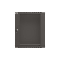 LANBERG 19'' RACKOVÁ SKRIŇA PRO MONTÁŽ NA STENU 12U/540X350 (PLOCHÉ BALENIE) S PROSKLENÝMI DVERMI ČIERNA