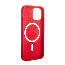 ER POWER Silikonový kryt CARNEVAL SNAP pre iPhone 12 mini s MagSafe - Červená