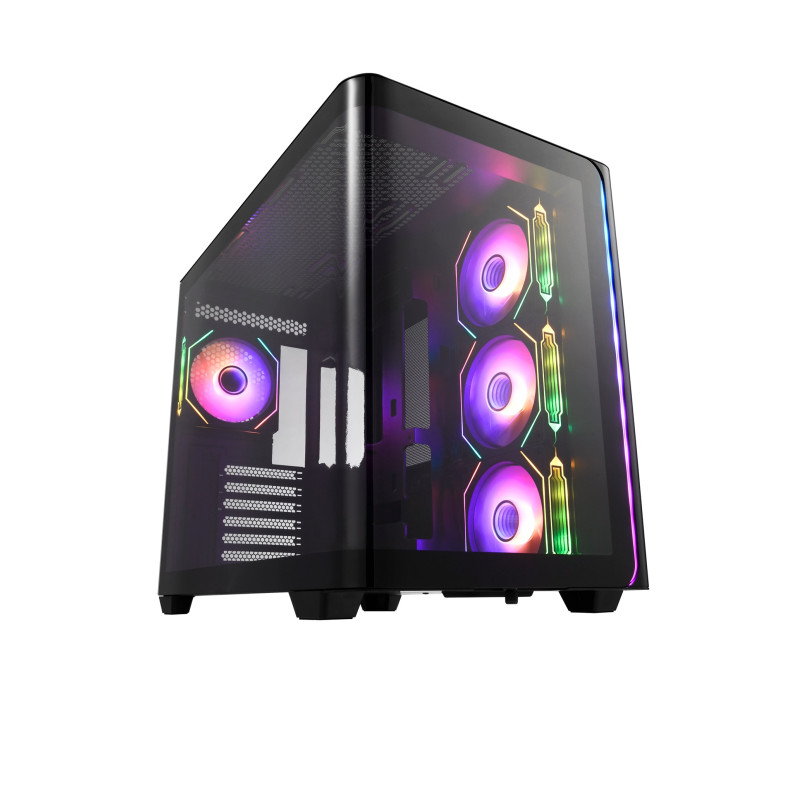 FSP M580-BA/Midi Tower/Transpar./Čierna