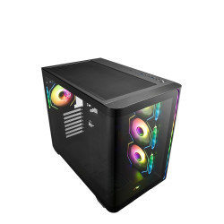 FSP M580-BA/Midi Tower/Transpar./Čierna