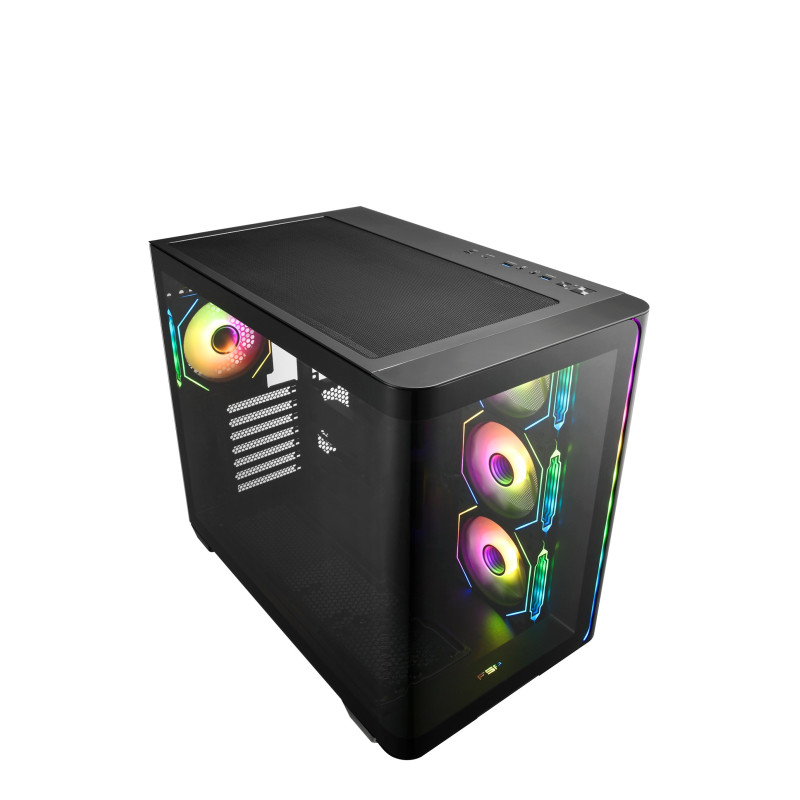 FSP M580-BA/Midi Tower/Transpar./Čierna