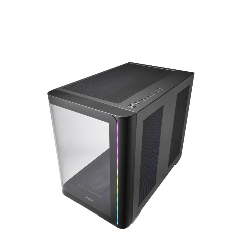 FSP M580-BA/Midi Tower/Transpar./Čierna
