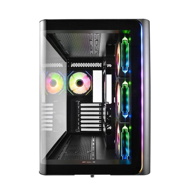 FSP M580-BA/Midi Tower/Transpar./Čierna