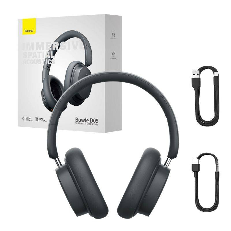 NONAME - Baseus Bowie D05/USB-C/Drôt/BT/Bezdrôt/Šedá