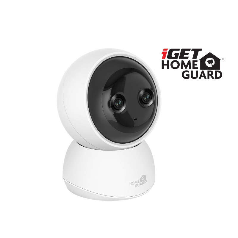 iGET HGWIP222 - WiFi Dual Lens 2K IP kamera s LED + IR nočným videním, zvuk, otočná, SK aplikácia