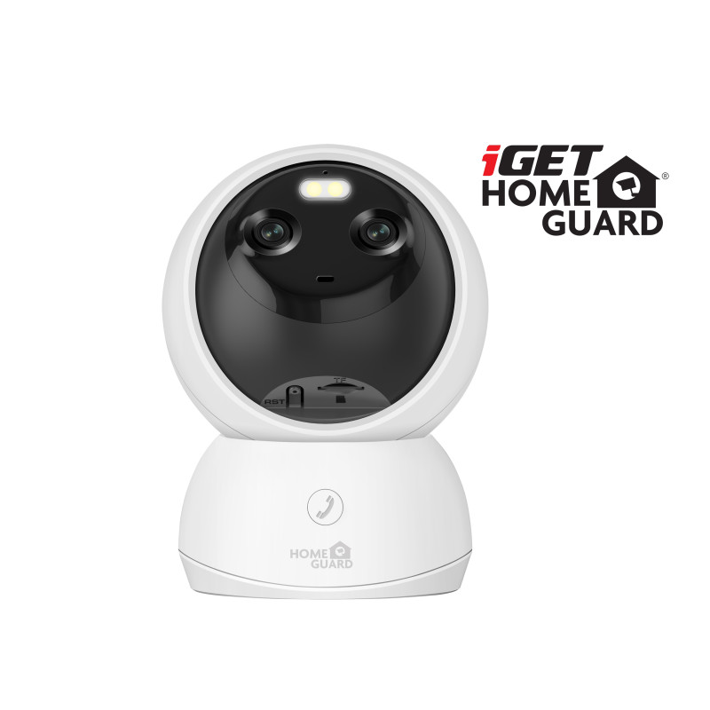 iGET HGWIP222 - WiFi Dual Lens 2K IP kamera s LED + IR nočným videním, zvuk, otočná, SK aplikácia