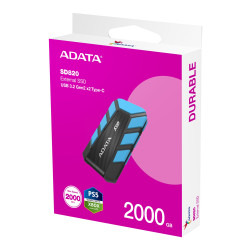 ADATA SD820/2TB/SSD/Externý/Modrá/5R