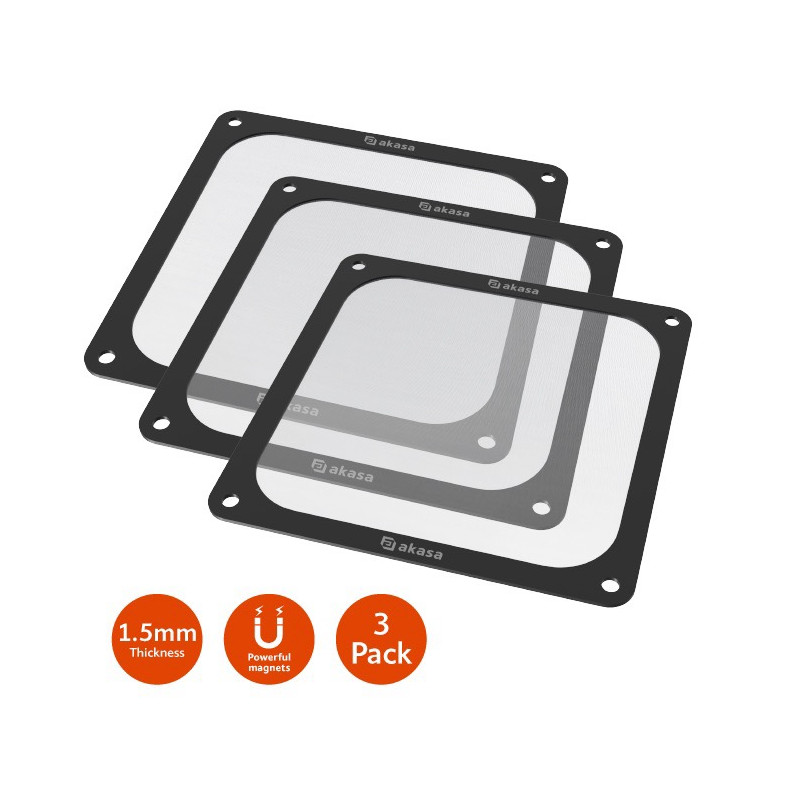 AKASA 140mm Strong Magnetic PC Fan Filter