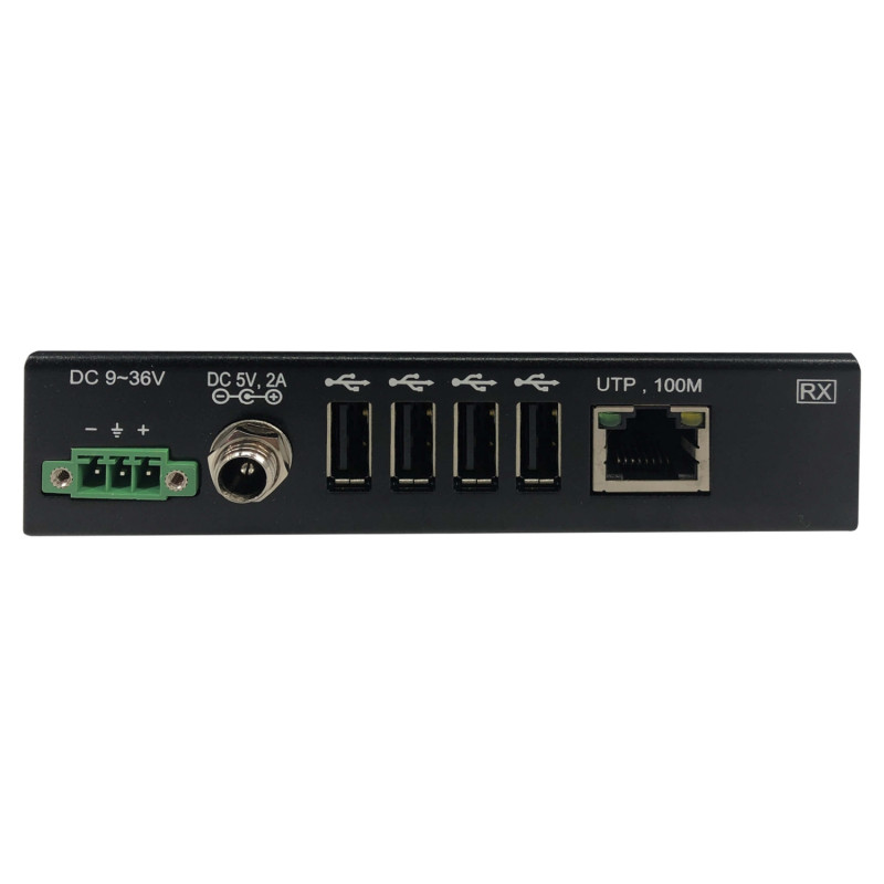 EATON - Extender, 4-port USB 2.0 cez Cat6, ESD ochrana, PoC, priemyselný, možnosť montáže, 100mm