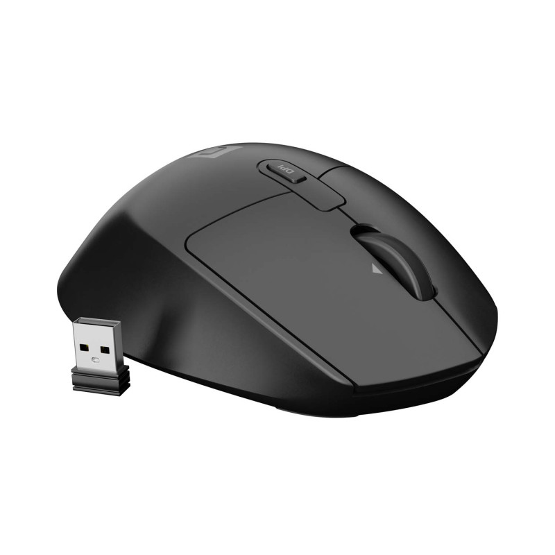 Myš bezdrôtová Natec KITE/Kancelárska/Blue Sense/Pre pravákov/4 000 DPI/USB+BT/Čierna