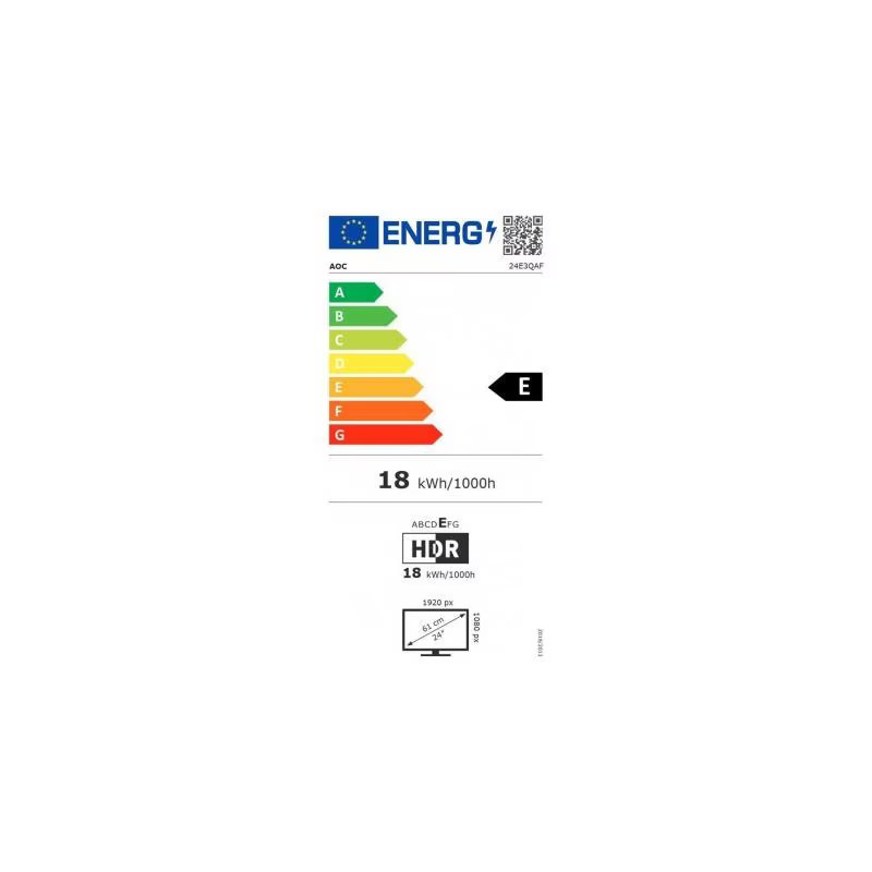 AOC/24E3QAF/23,8''/IPS/FHD/100Hz/4ms/Black/3R