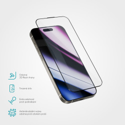 Epico Hero 3D sklo iPhone 15/16 - s aplikátorom