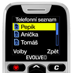 EVOLVEO EasyPhone, mobilný telefón pre seniorov s nabíjacím stojanom, biela