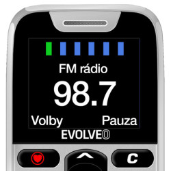 EVOLVEO EasyPhone, mobilný telefón pre seniorov s nabíjacím stojanom, biela