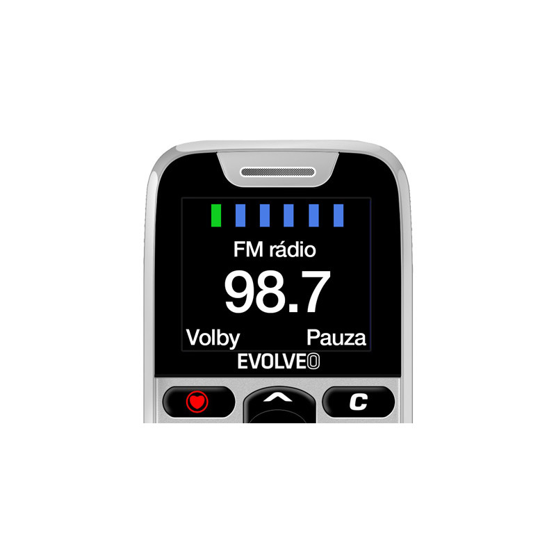 EVOLVEO EasyPhone, mobilný telefón pre seniorov s nabíjacím stojanom, biela