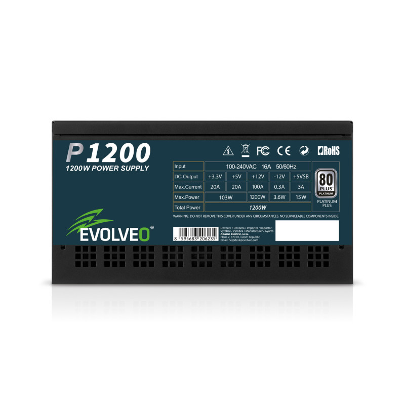 EVOLVEO P1200, 1200W/ ATX 3.1/ 80+ PLATINUM/